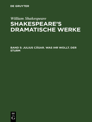 cover image of Julius Cäsar. Was ihr wollt. Der Sturm